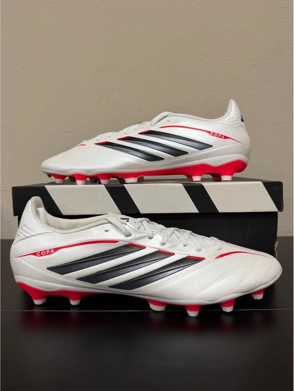 Size 10.5 - Adidas Copa Pure 4 League Soccer Cleats “Zero Metallic Lucid Red”